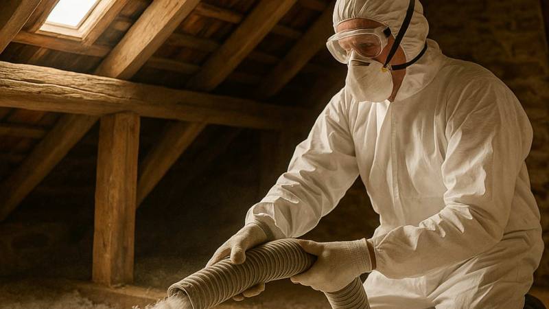 Isolation des combles par ouate de cellulose dans les Landes avec artisan certifié