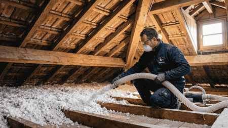 Notre zone d'activité pour ce service Tarif pour faire isoler des combles perdus avec soufflage de laine de roche ou coton recyclé et trappes isolées